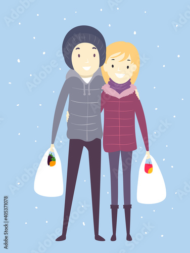 Couple Winter Farmers Marke...