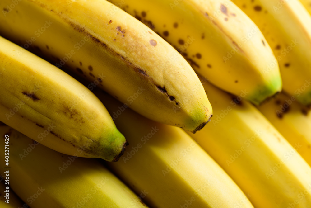 Close up bunch of ripe banana, Tropical fruit