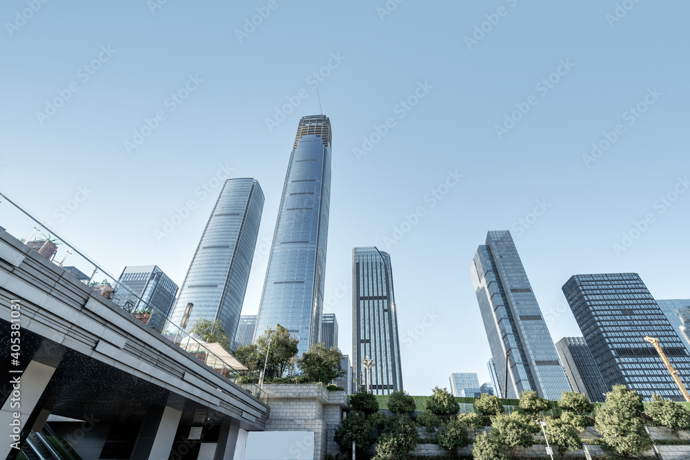 Modern skyscrapers in the business district, Guiyang, China.