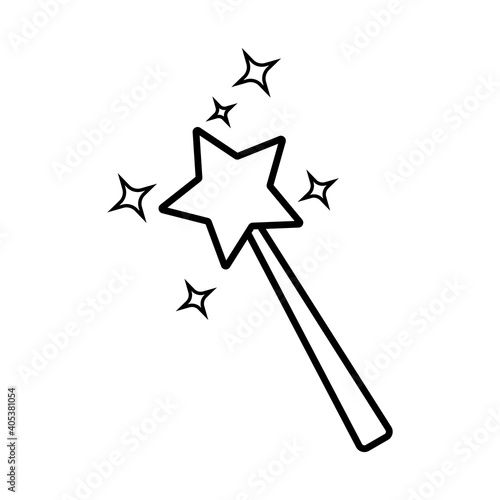 magic wand tool icon vector