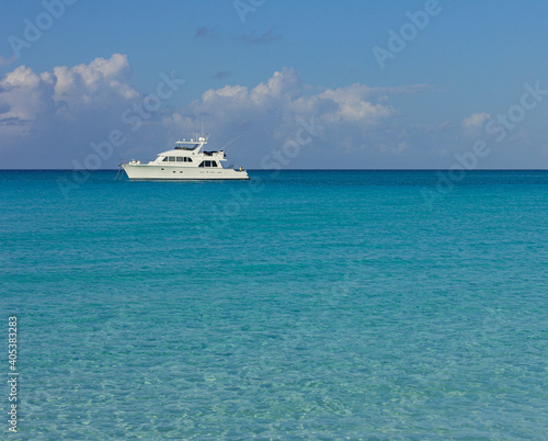 luxury white yacht in the sea © rubchikova