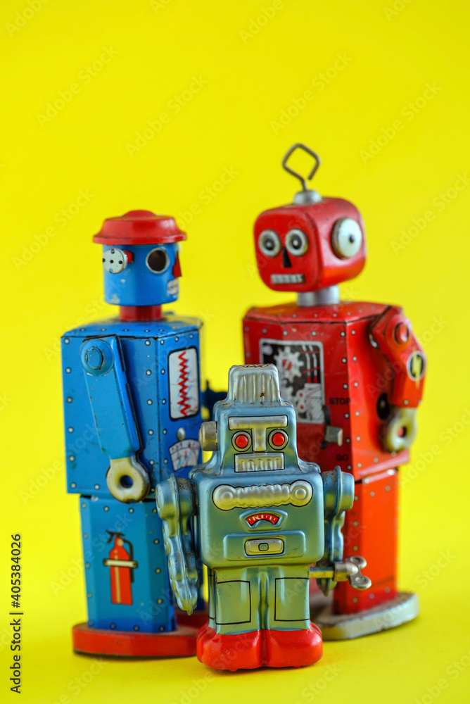 Fototapeta premium A vintage wind up toy robot