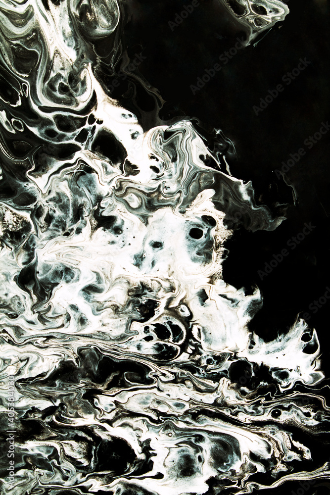 abstract fluid painting. noir. background for design, for site decoration, magazine, book 