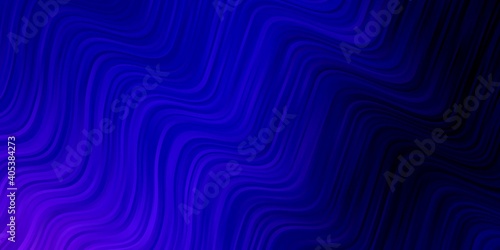 Dark Pink, Blue vector pattern with curves.