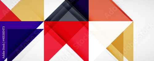 Set of vector triangle geometric backgrounds. Vector illustration for covers, banners, flyers and posters and other designs