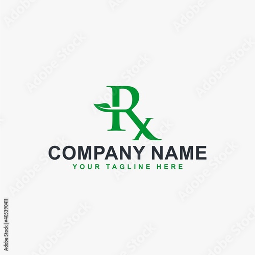 Rx pharmacy icon design. Health logo design.