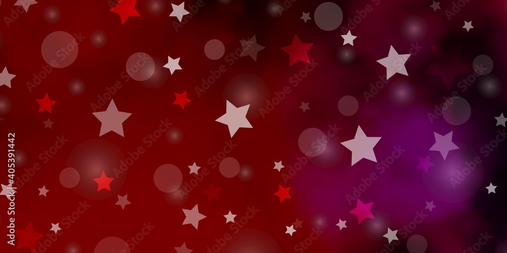 Dark Purple, Pink vector background with circles, stars. Dark Purple, Pink vector background with circles, stars.