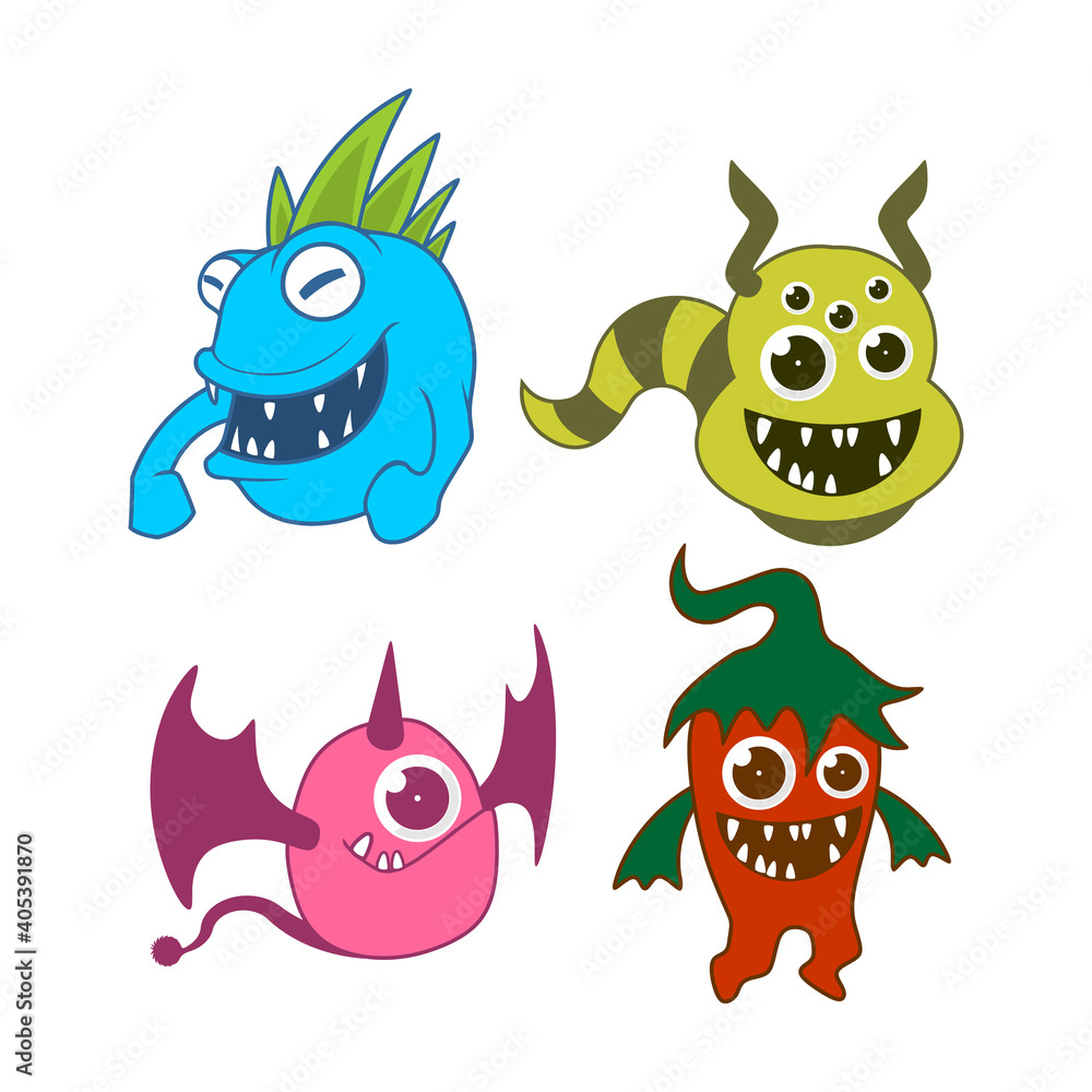 cute monster logo vector cute monster logo vector