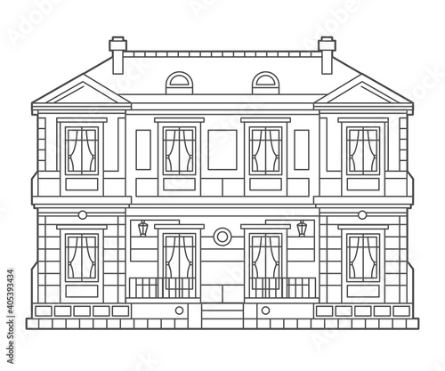 Vintage italian or french chateau house