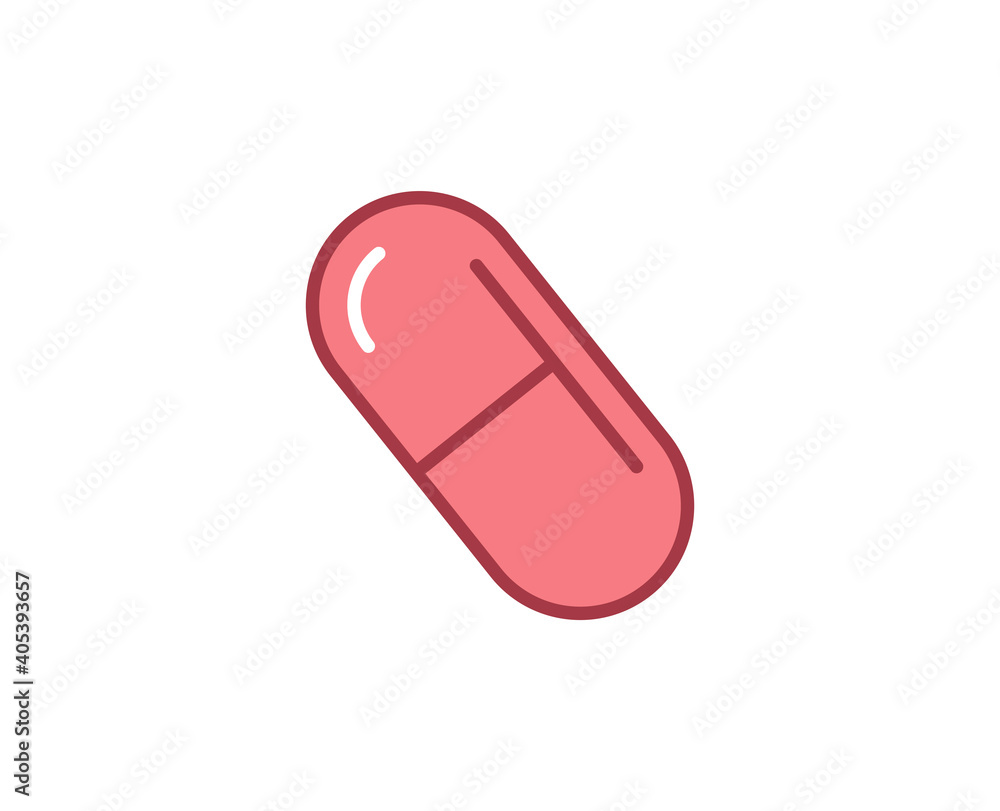 Pills flat icon. Thin line signs for design logo, visit card, etc. Single high-quality outline symbol for web design or mobile app. Medical outline pictogram. Pills flat icon. Thin line signs for design logo, visit card, etc. Single high-quality outline symbol for web design or mobile app. Medical outline pictogram.