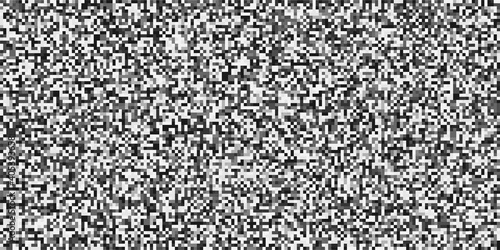 TV screen noise pixel glitch texture background vector illustration. Analog TV static video noise. No video signal concept.