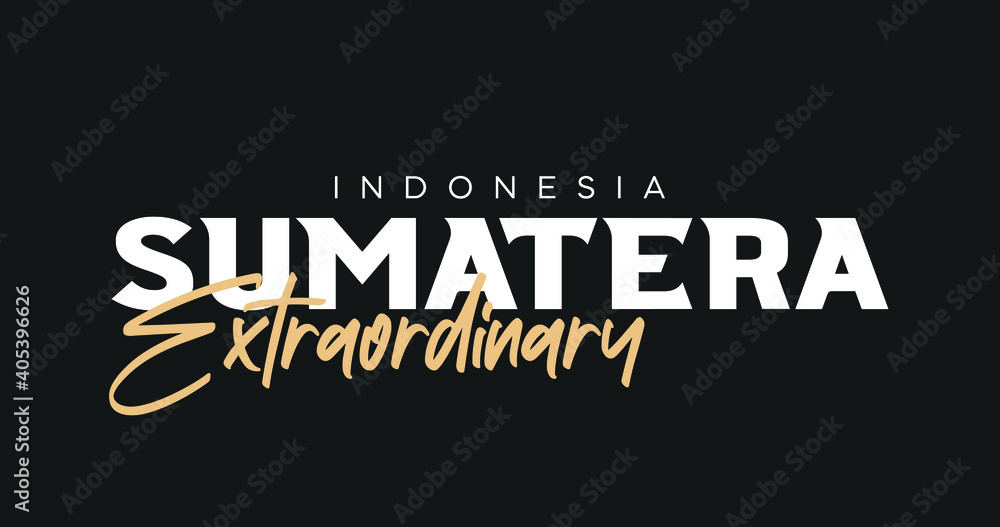Sumatera Typography Lettering Wallpaper Background