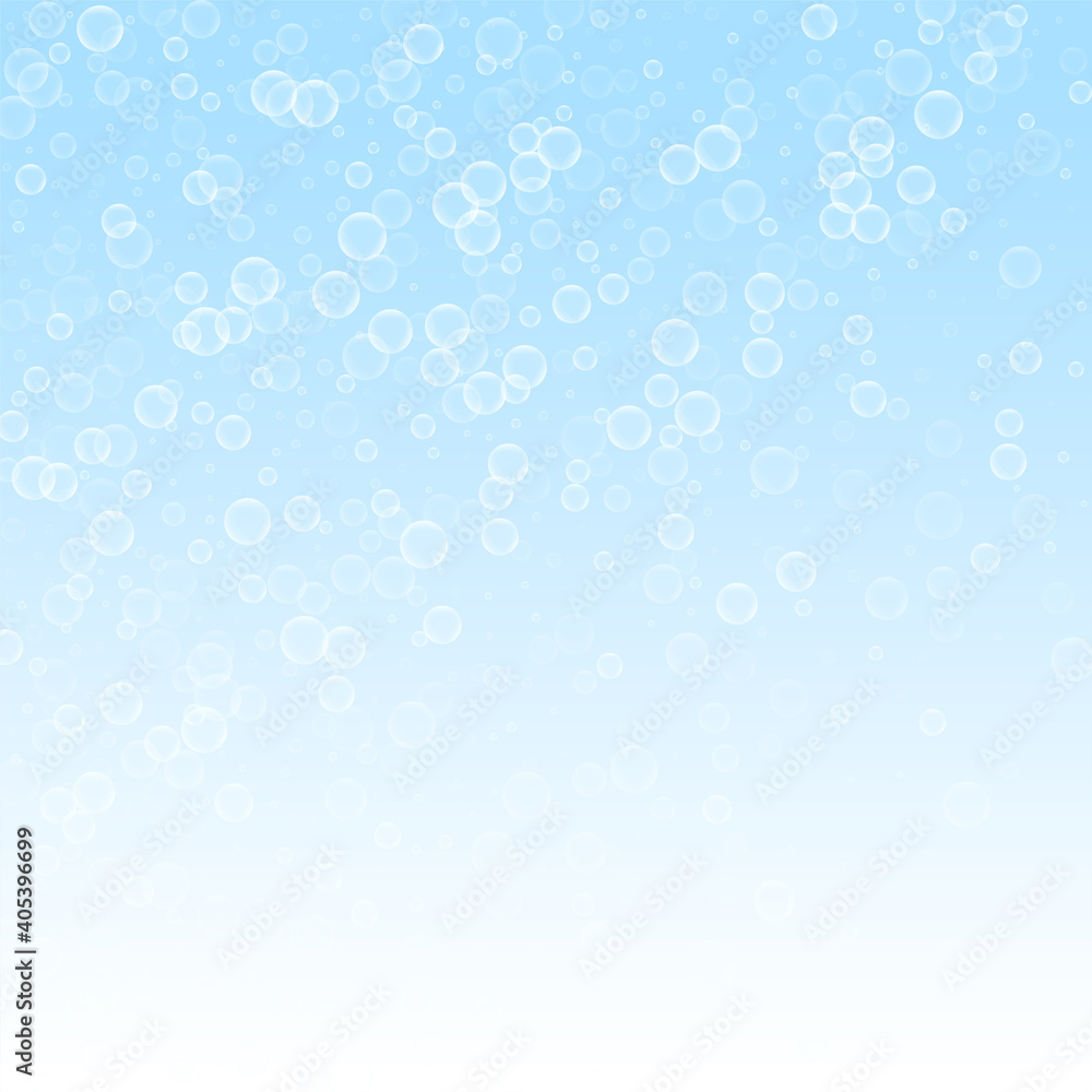 Soap bubbles abstract background. Blowing bubbles on winter sky background. Bold soapy foam overlay template. Perfect vector illustration. Soap bubbles abstract background. Blowing bubbles on winter sky background. Bold soapy foam overlay template. Perfect vector illustration.