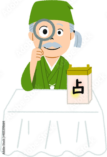手相占い師のイラスト