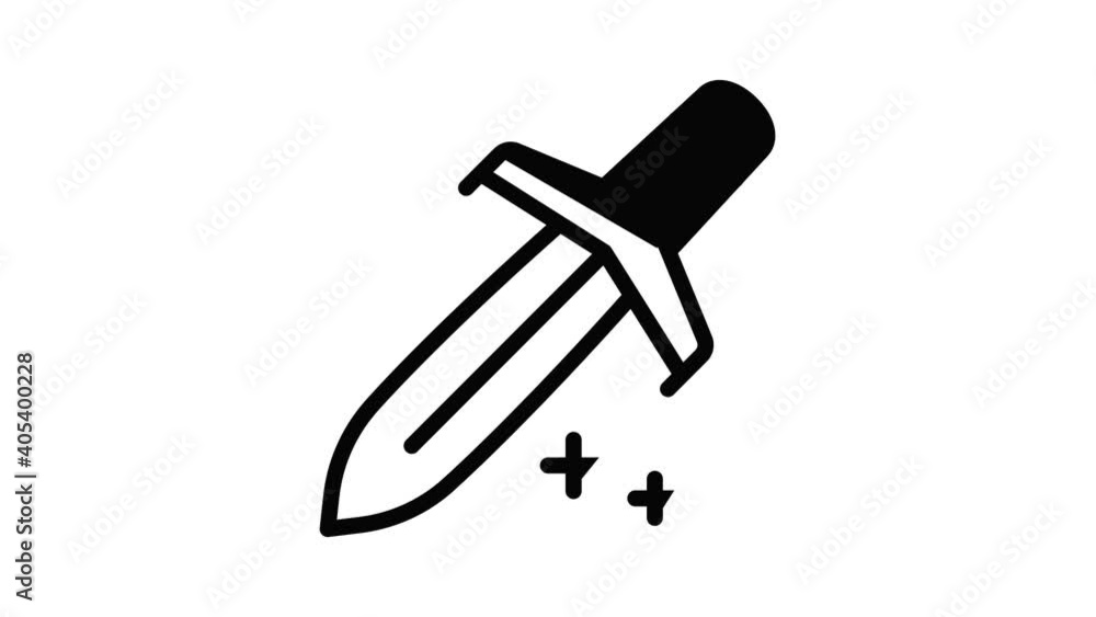 Blacksmith sword icon animation best object on white background Blacksmith sword icon animation best object on white background