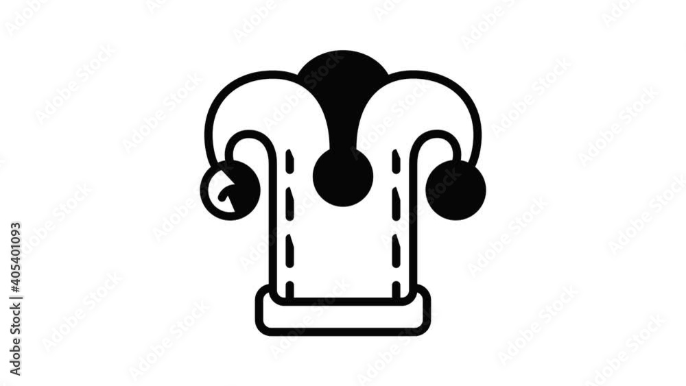Joker hat icon animation best object on white background Joker hat icon animation best object on white background