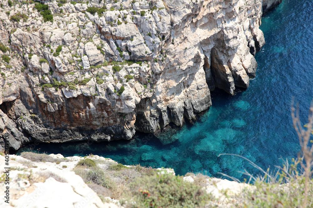 The famous Blue Grotto in Malta