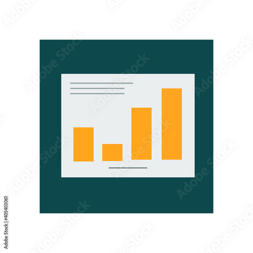  analytical chart icon on the white background
