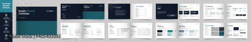 Landscape Brand Manual Template, Simple style and modern layout Brand Style , Brand Book, Brand Identity, Brand Guideline, Guide Book