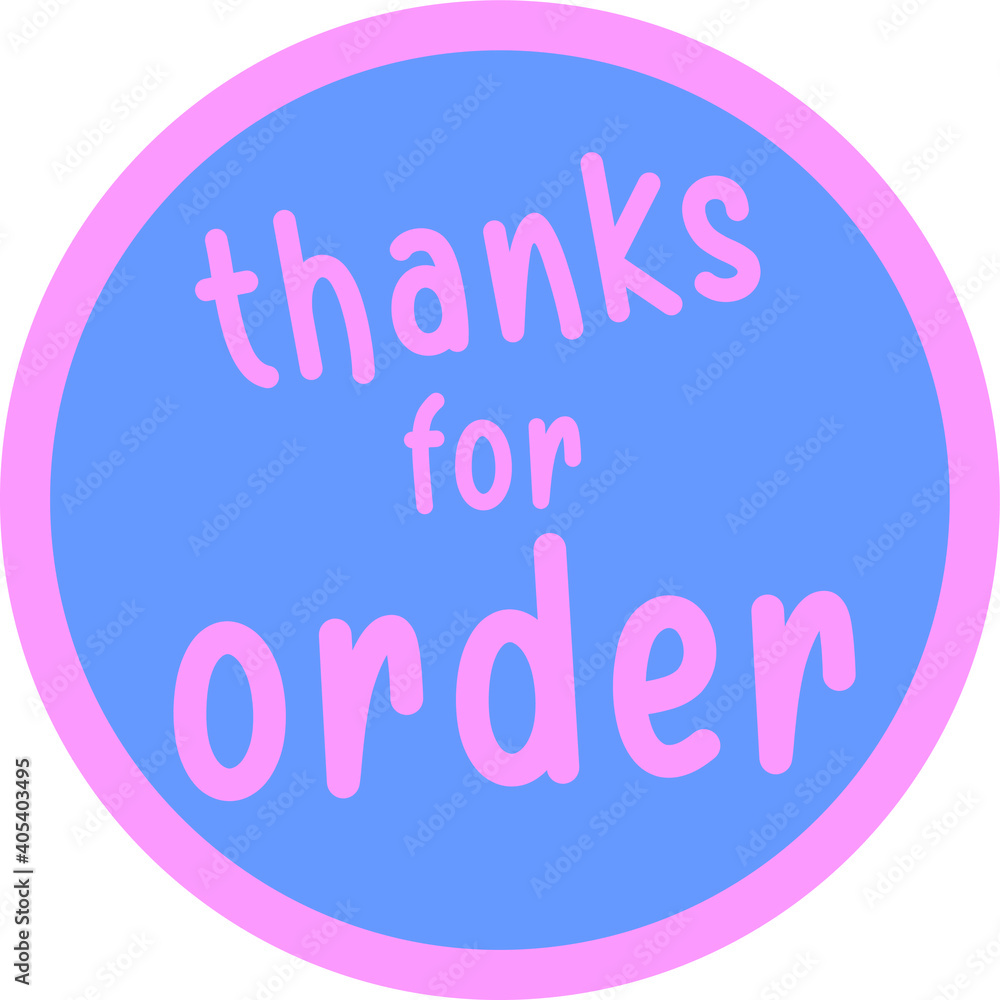 thanks for order icon sign