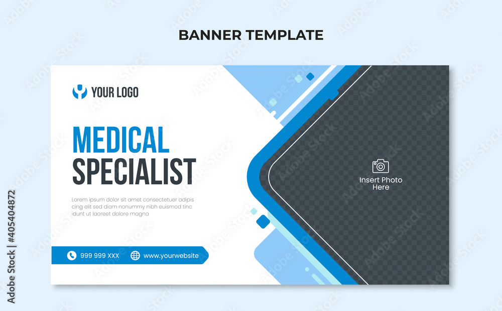 Fototapeta premium Medical specialist web banner template