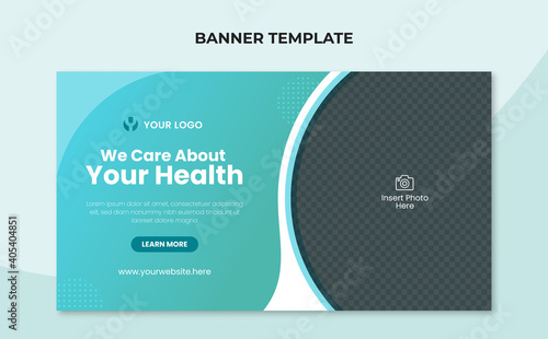 Medical health web banner template