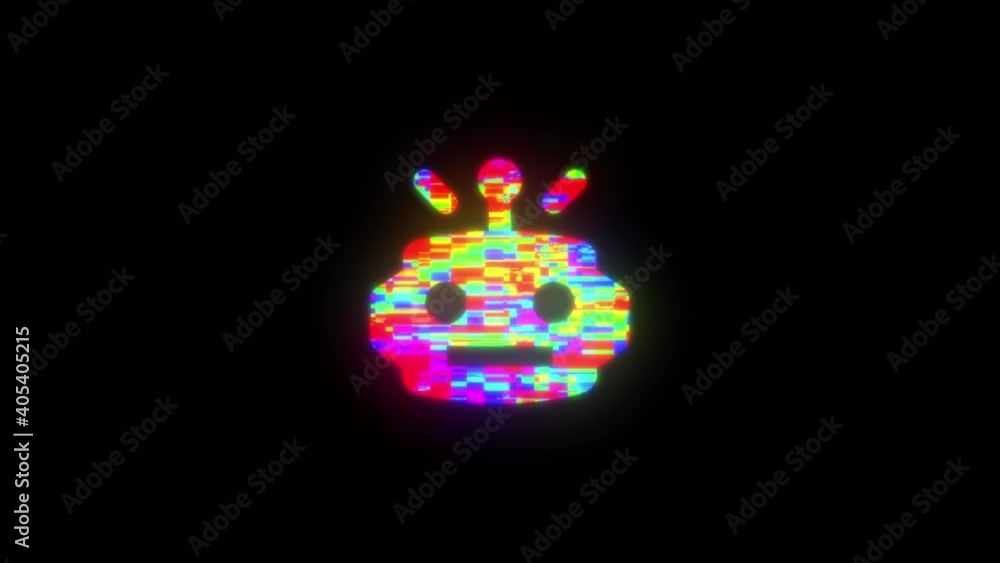 BOT animation vibrant neon colourful digital motion intro text on dark screen background