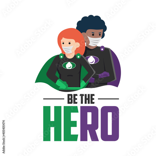 Covid 19 Hero Mascot Logo