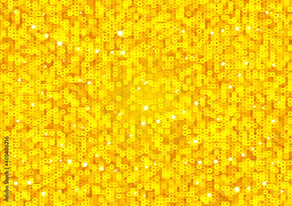 キラキラ光るスパンコールのエフェクト背景素材 イラスト 金色の背景 Stock Illustration Adobe Stock
