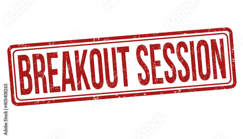 Breakout session grunge rubber stamp