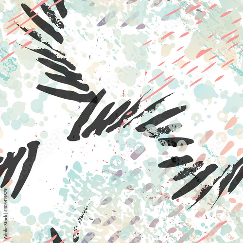 Blots Seamless Pattern. Fashion Concept. Distress