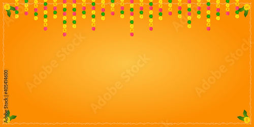 illustration of Flower garland decoration toran for Happy Diwali, Pongal and etc.. Holiday background