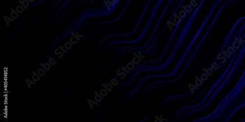 Dark BLUE vector template with curves.