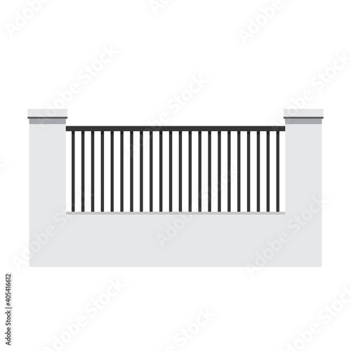 Railing vector. Railing vector on white background. wallpaper. free space for text.