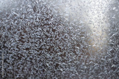 fine frosty pattern on the glass background