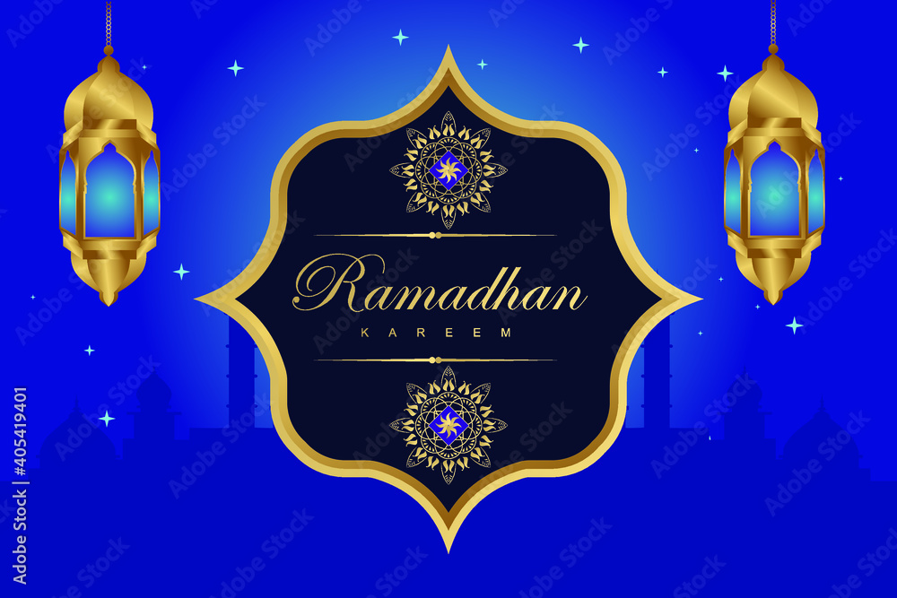 Fototapeta premium Elegant ramadan kareem decorative moslem festival