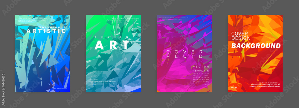 Cover design set. Colorful painting background. Cover design set. Colorful painting background.