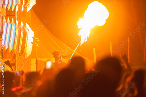 music festival fire blower