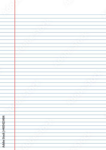 Line paper used for decoration or note taking.blank notebook sheet of paper.