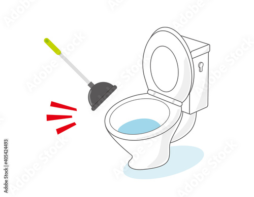 水洗トイレのベクターイラスト　便器