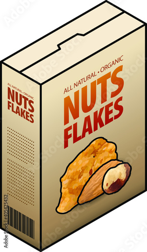 A box of cereal - nuts & flakes.