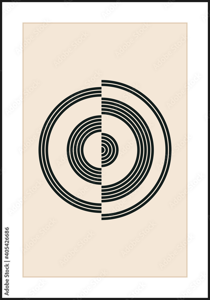 Minimal 20s geometric design poster, vector template with primitive shapes Minimal 20s geometric design poster, vector template with primitive shapes