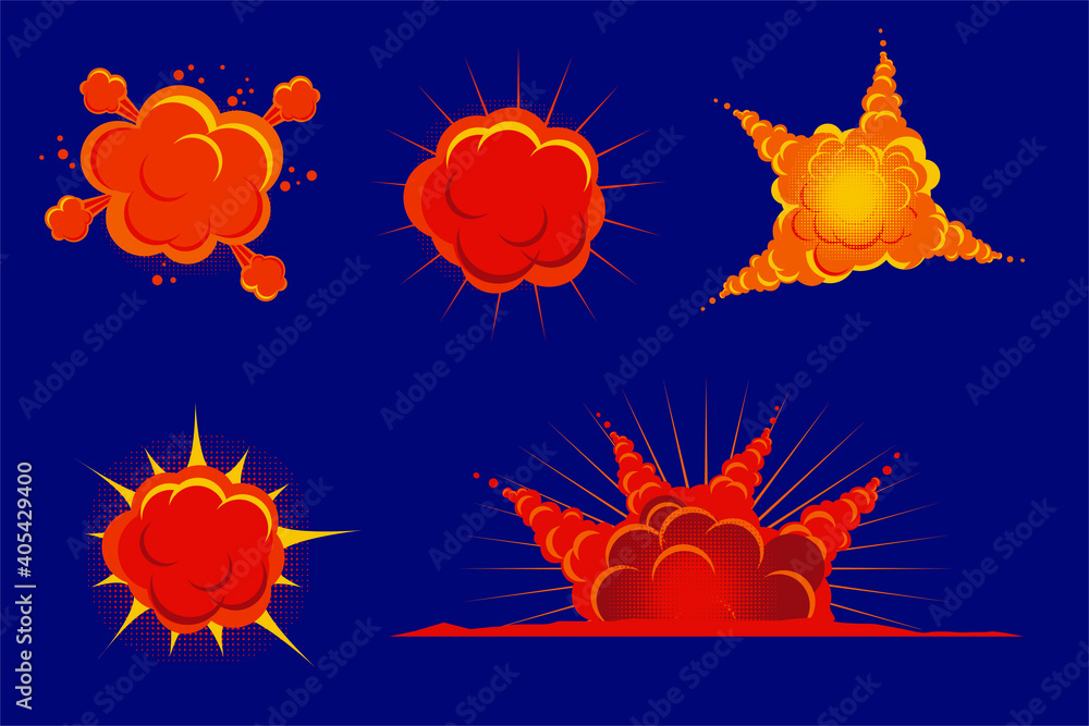 Explosion boom vector illustration Explosion boom vector illustration
