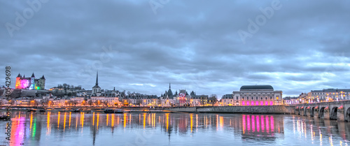 The Loire river at Saumur, HDR Image