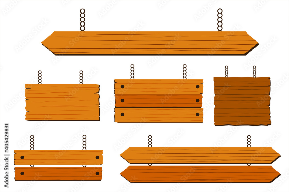 Wooden signboard vector illustration Wooden signboard vector illustration