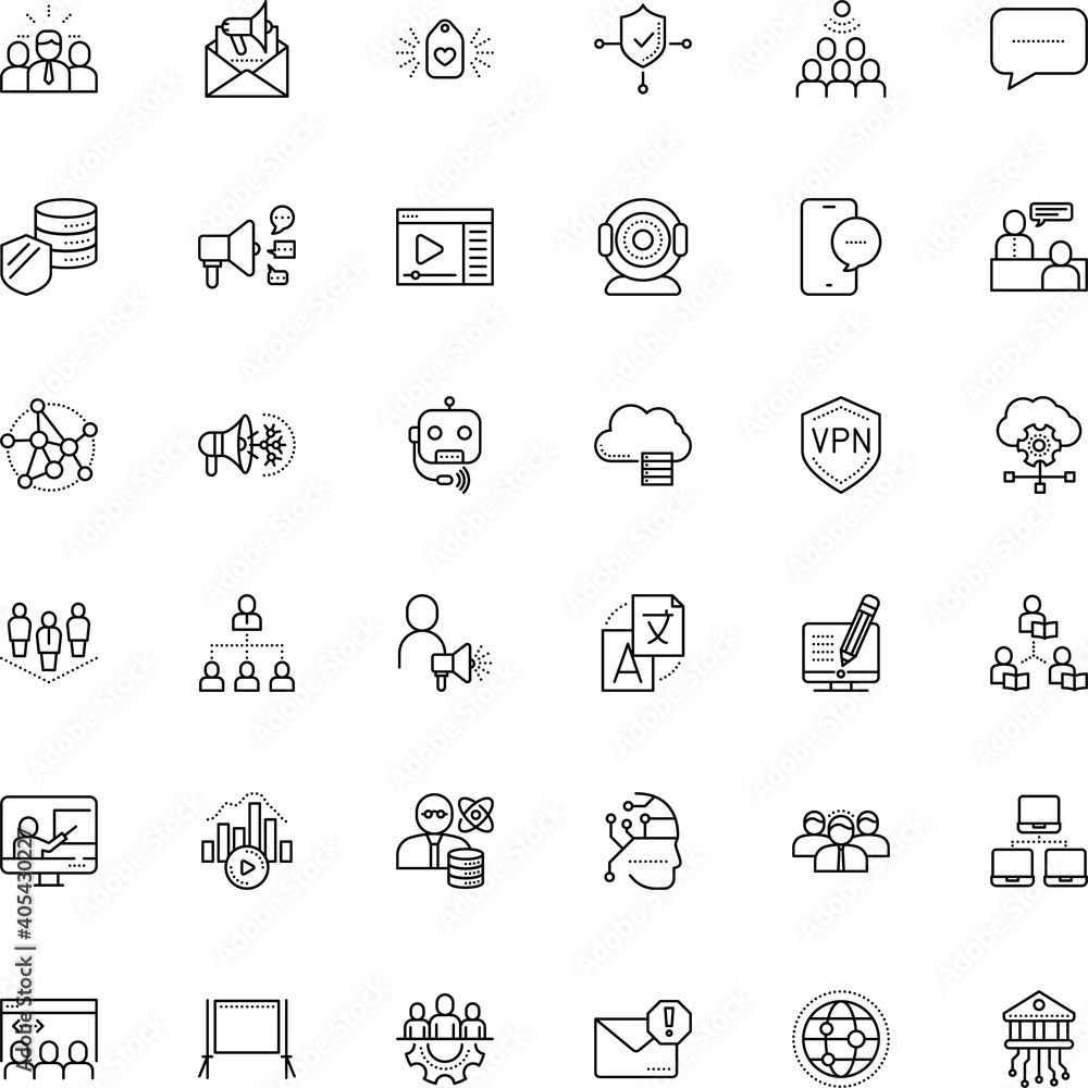 communication vector icon set such as: sharing, spam, e-learning, wire, cell, song, ball, stroke, texting, no, resources, post, analyst, firewall, app, chatterbot, photo, grid, attention, movie communication vector icon set such as: sharing, spam, e-learning, wire, cell, song, ball, stroke, texting, no, resources, post, analyst, firewall, app, chatterbot, photo, grid, attention, movie