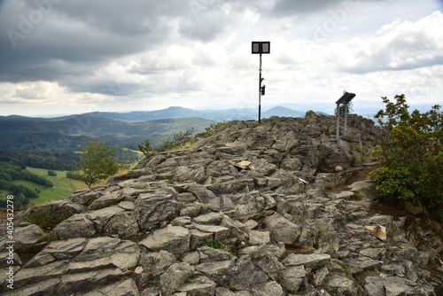 Klic Mountain, or Kleis in German, is located in Lusatian Mountains in Liberec Region, Ceska Lipa District, North Bohemia, Czech Republic. photo