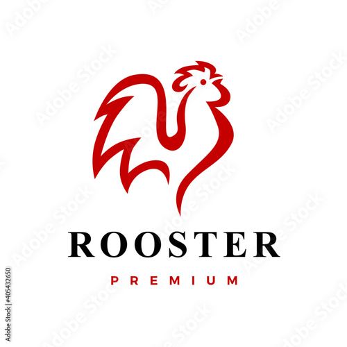 rooster logo vector icon illustration