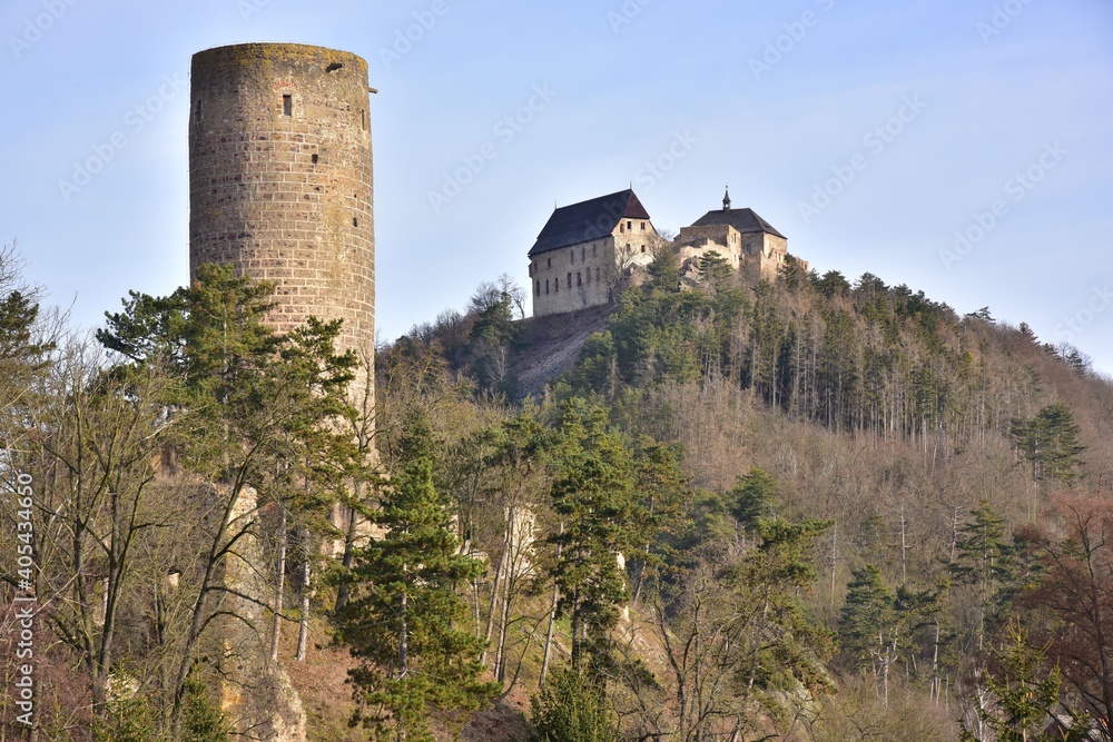 Zebrak Castle and Tocnik Castle are located in Central Bohemia near the town of Zebrak, Czech Republic.