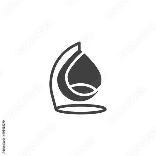 Hanging chair vector icon. filled flat sign for mobile concept and web design. Swing chair glyph icon. Symbol, logo illustration. Vector graphics